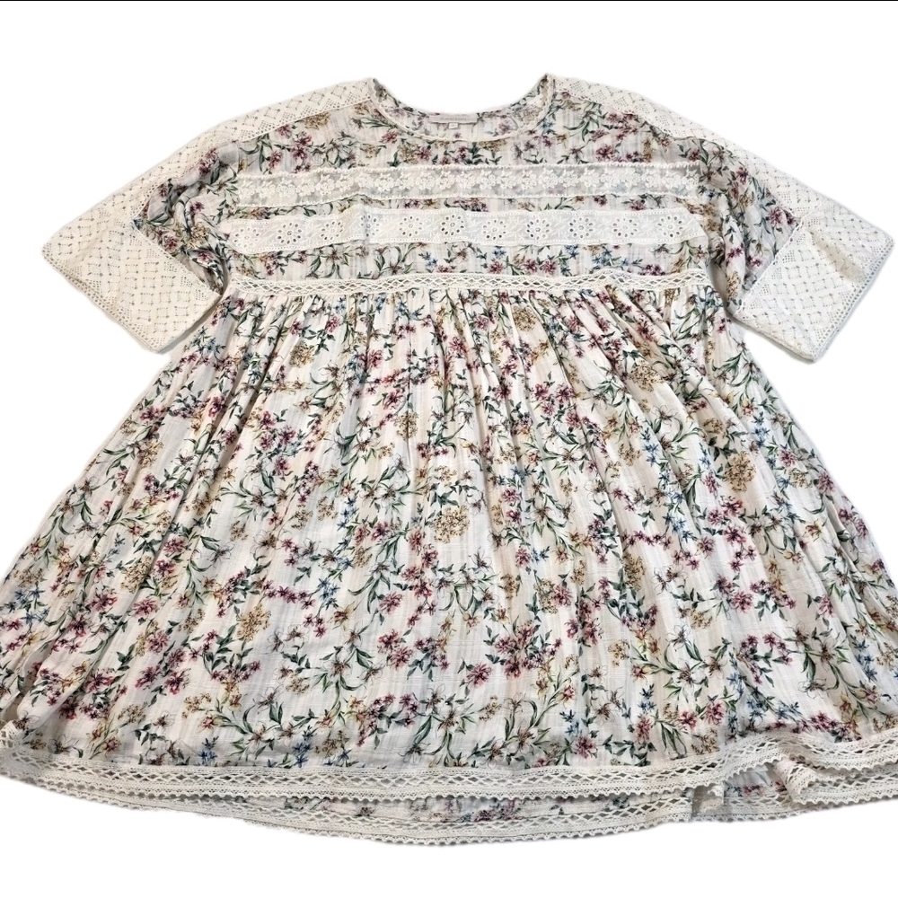 Olivaceous Womens Floral Print Mini Dress Size Large | Spring | Summer
